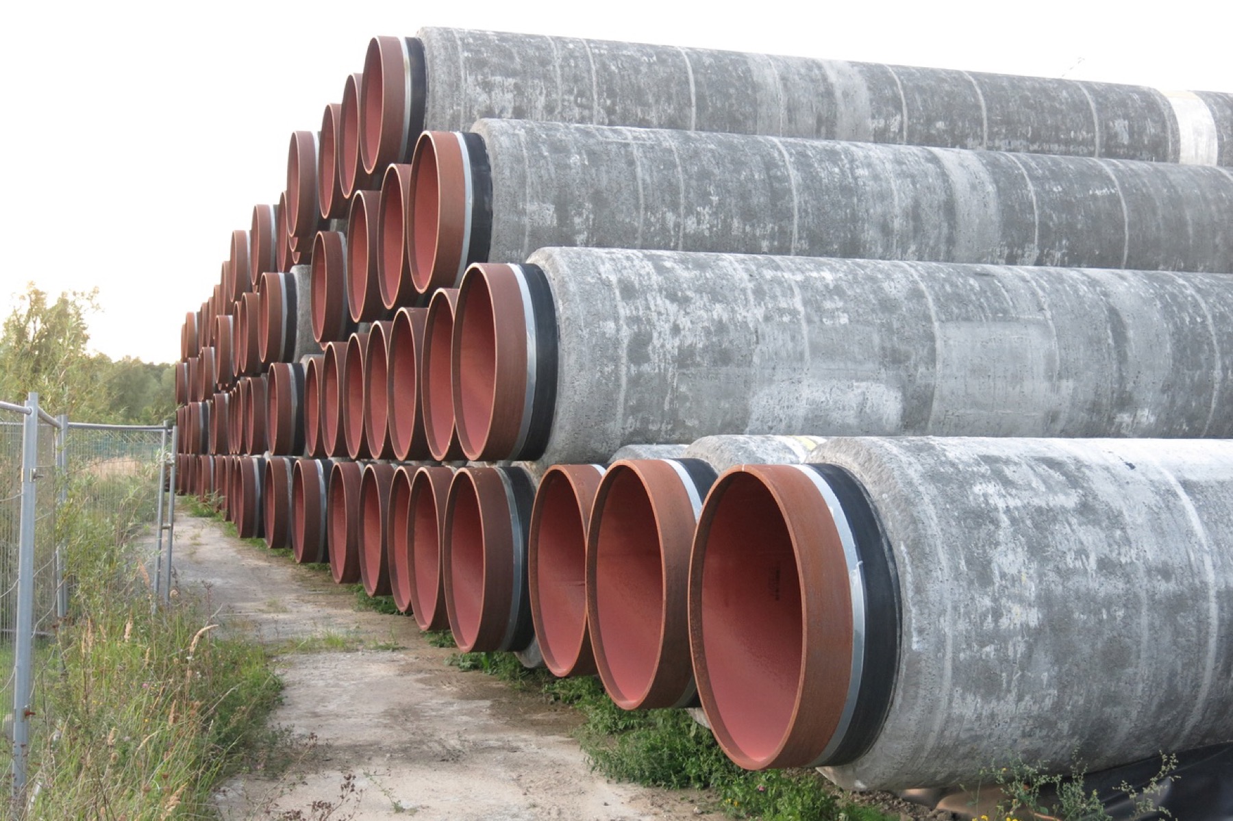 Conducte pregătite pentru instalarea unei infrastructuri de gaze naturale